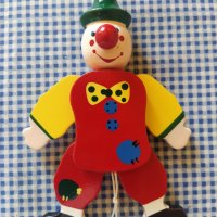 стара дървена фигурка на клоун, снимка 2 - Други - 37430957