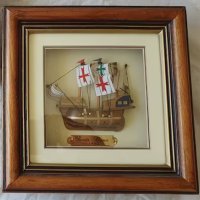 Wall Decor Box santa maria 1492 model ship, снимка 1 - Други ценни предмети - 40318347