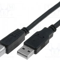 Кабел USB2.0 към USB Type B 5m Черeн VCom SS001286 Cable USB - USB Type B M/M, снимка 1 - Кабели и адаптери - 34333603
