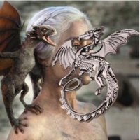 Колие Кървав триглав дракон House of the Dragon (🏡🐲) Таргериен, снимка 5 - Колиета, медальони, синджири - 21908310