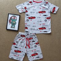 Пижама /комплект за момче Колички, снимка 1 - Детски комплекти - 37186342