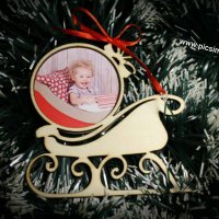 Коледна украса за елха с Ваша снимка, снимка 5 - Декорация за дома - 30925850
