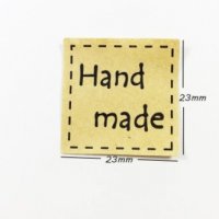 40 бр Hand Made квадратни малки самозалепващи лепенки стикери за ръчна изработка за подарък, снимка 3 - Други - 35143569