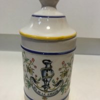 Френски винтидж аптекарски съд порцелан Сол на мъдростта, снимка 2 - Антикварни и старинни предмети - 40653753