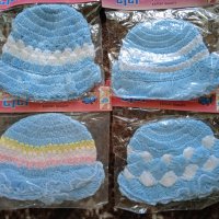 Бебешки плетени шапки, снимка 9 - Бебешки шапки - 34101038