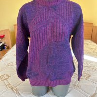Лилав дамски пуловер, снимка 2 - Блузи с дълъг ръкав и пуловери - 44194707