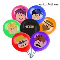 roblox Роблокс лице Обикновен надуваем латекс латексов балон парти хелий или газ, снимка 1 - Други - 31228225