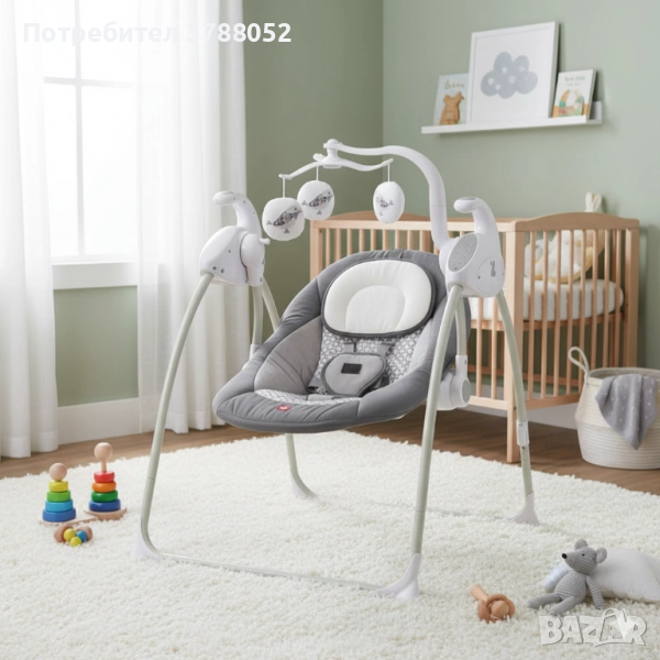 Електрическа люлка за бебе Zizito Hana, снимка 1