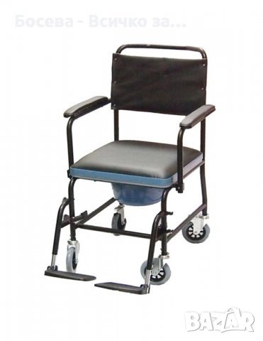 Тоалетен стол /3 в 1 - баня, тоалет и инвалидна количка/, снимка 1