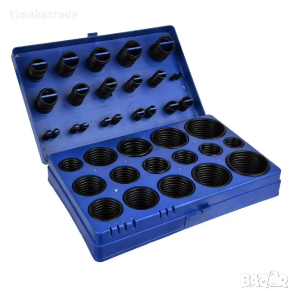 О-пръстени комплект в кутия, маслоустойчиви, 419 бр, , снимка 1