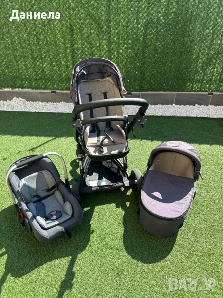 CHIPOLINO Electra Комбинирана бебешка количка 3в1 – кош, столче и седалка , снимка 1