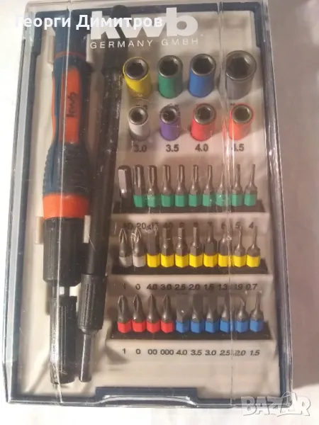 Комплект прецизни мини битове и вложки KWB, 4mm, 40 части, снимка 1