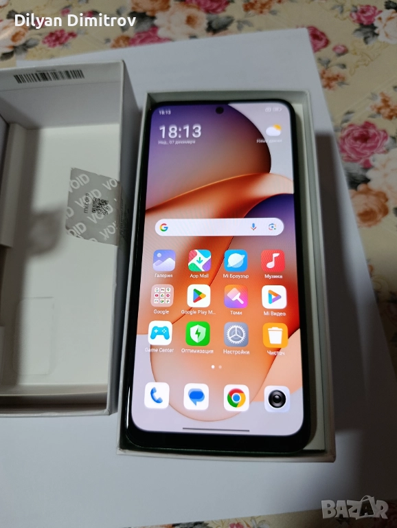 Телефон Redmi Note 12S pearl green 8GB RAM 256GB ROM, снимка 1