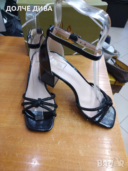 НАМАЛЕНИЕ Дамски сандали м. 1613 черни , снимка 1