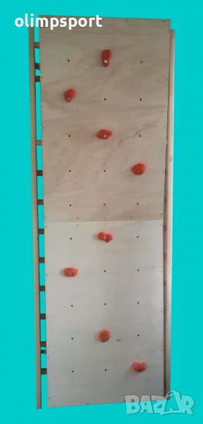 Стена за катерене детска – размери – 2,3х0,7 м – материали – технически шперплат и уникални захвати , снимка 1
