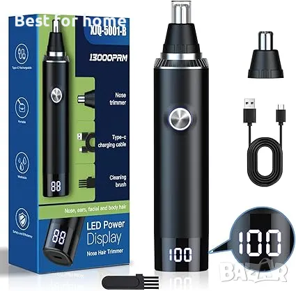 Тример за епилация  на носа и ушите с LED дисплей, снимка 1