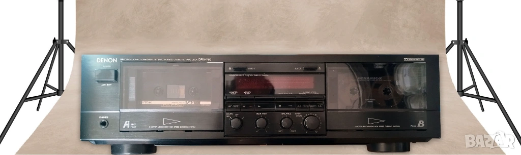 Перфектен Двукасетъчен Дек DENON DRW-750 - произведен в Япония, снимка 1