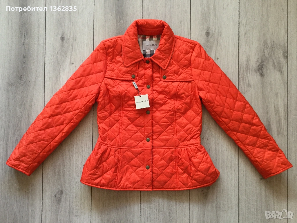 НОВО 100 % оригинално дамско оранжево яке BURBERRY размери S , M и L, снимка 1