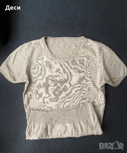 Плетена блузка с къс ръкав S/M, снимка 1