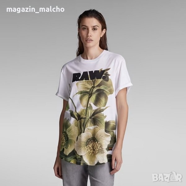 ДАМСКА ТЕНИСКА – G-STAR RAW LASH FEM FLOWER PHOTO GRAPHIC TOP; размери: S, снимка 1