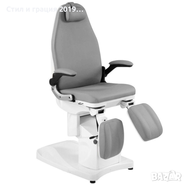 Стол за педикюр Azzurro 709A (3 мотора) - сив/бял, снимка 1