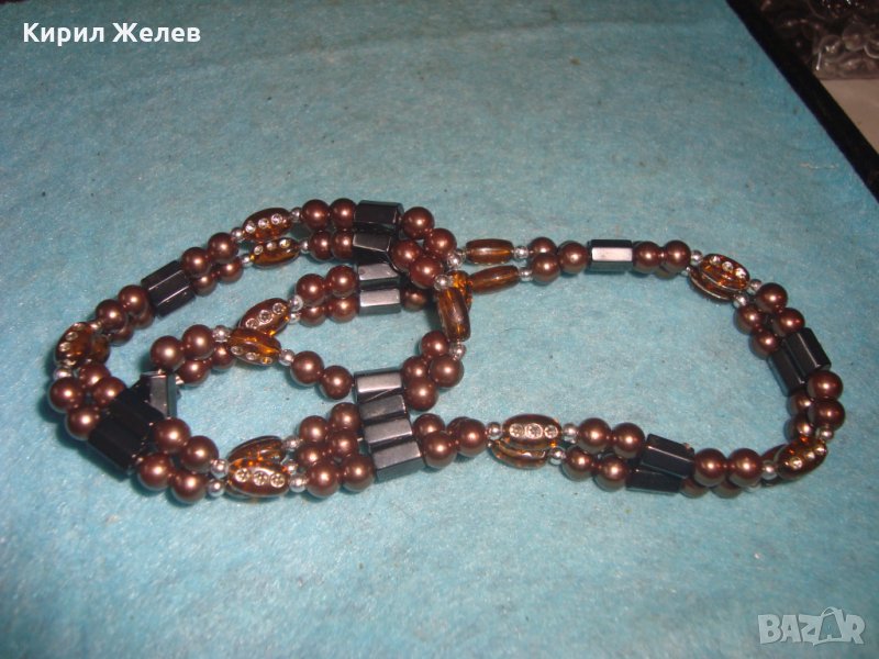 МАГНИТНО СКЪПОЦЕННО КОЛИЕ с МАГНЕТИТ КРИСТАЛЧЕТА МЪНИСТА АРТ НАНИЗ ПОДХОДЯЩ и за ГРИВНА 27136, снимка 1