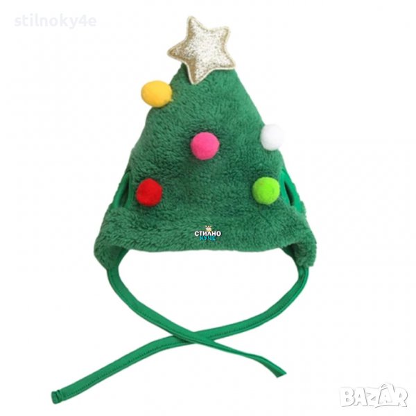 Коледна кучешка шапка Коледни кучешки аксесоари Коледна шапка за куче Коледни шапки за куче/кучета, снимка 1