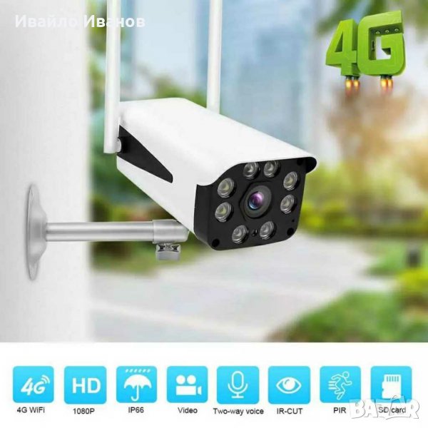  3G/4G SIM Card Security Camera -2MP,IR, ONVIF,128GB SD slot, снимка 1