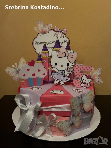 Картонена торта “Hello Kitty”, снимка 1