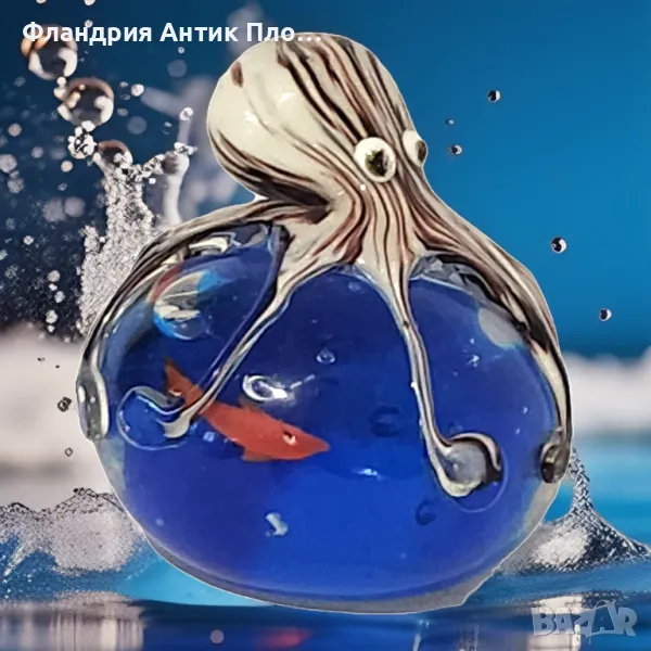 Преспапие - Октопод с рибки, снимка 1