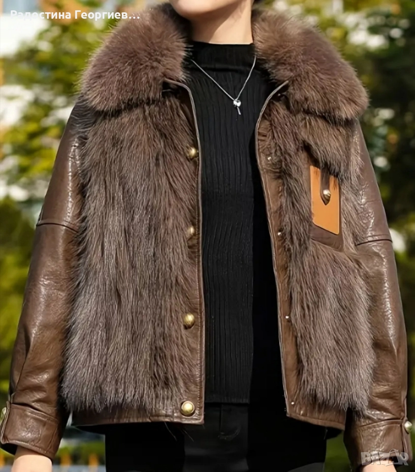 Дамско стилно яке от еко кожа , снимка 1