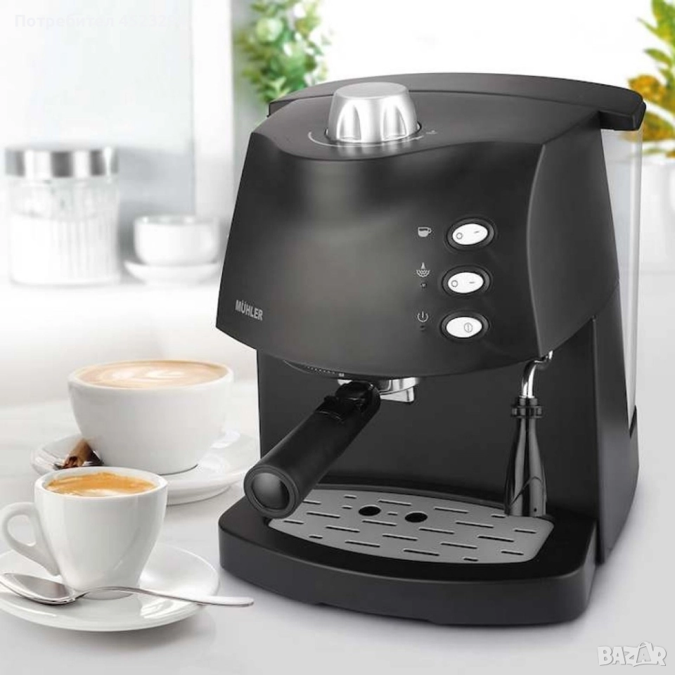 Стилна кафе машина за еспресо с кайма, снимка 1
