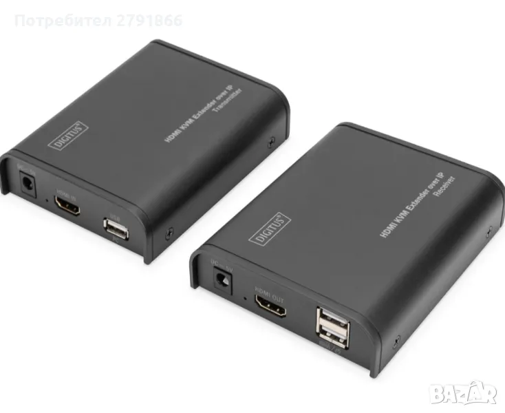 HDMI KVM удължител през IP 120 метра, комплект Марка: Digitus, снимка 1