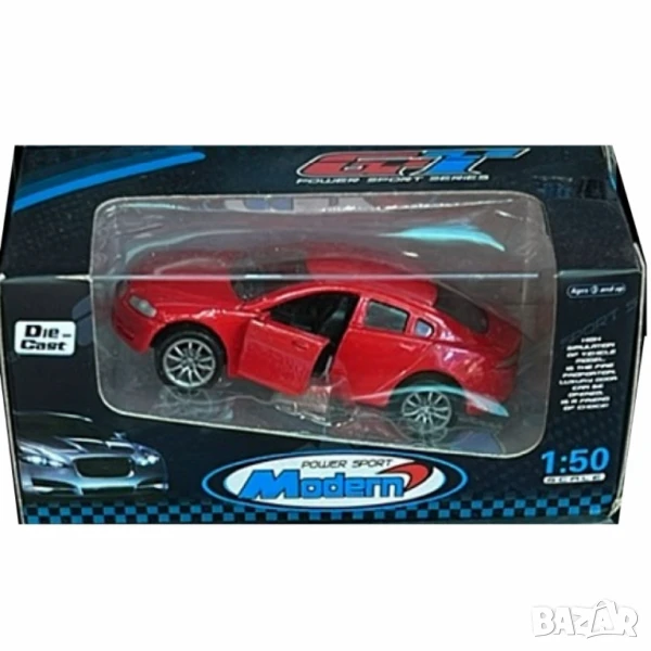 Метална количка 1:50 с отварящи се врати – Спортен стил и реалистичен дизайн, снимка 1