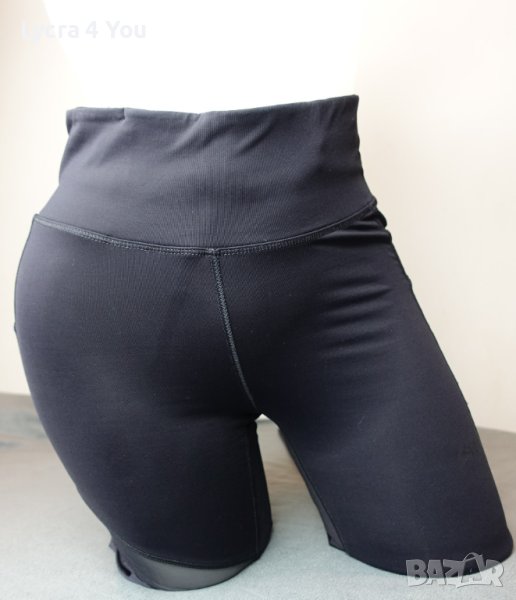 Casall XS черен клин с широк ластичен колан и тюлени прозиращи елементи, снимка 1