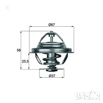 208780300 BEHR ТЕРМОСТАТ 80°C Mercedes 123 Coupe / 123 T-Model / 124 T-Model / MB Box / S-class Salo, снимка 1