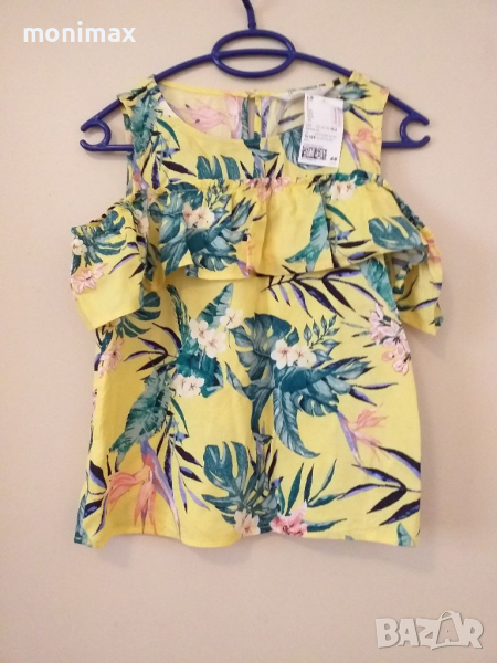 Тениска С голо рамо H&M 146 / 152 НОВА, снимка 1