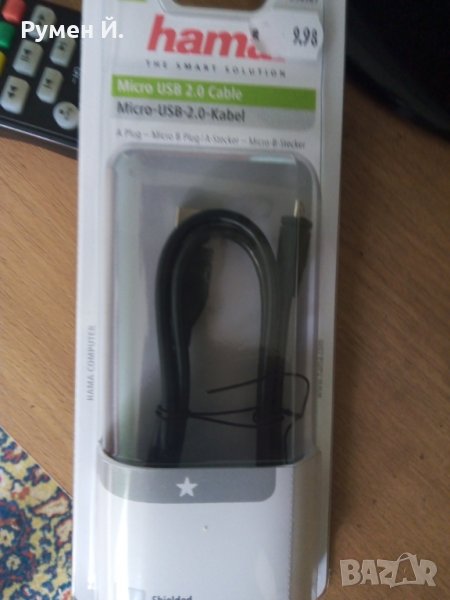 Hama micro USB cabel +Мемори карта team group 16 гб., снимка 1