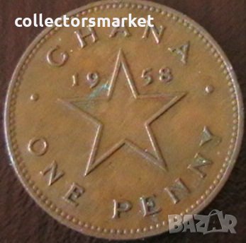 1 пени 1958, Гана, снимка 1