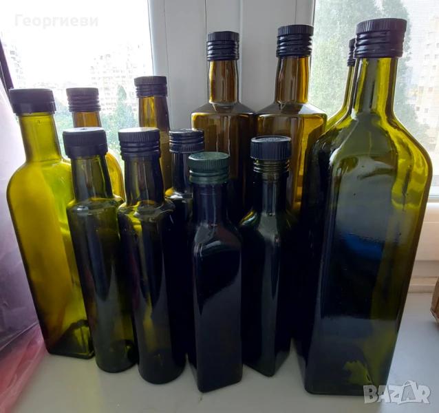 Бутилки, шишета с широко гърло, с капачки на винт, 17 броя, снимка 1