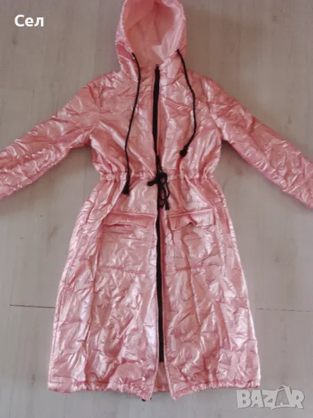 Розово дълго яке Л-ХЛ, снимка 1