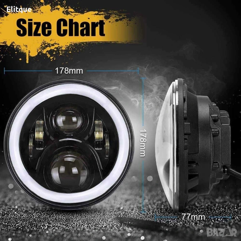 2бр. Фарове за Джип - 2 Лупи, снимка 1