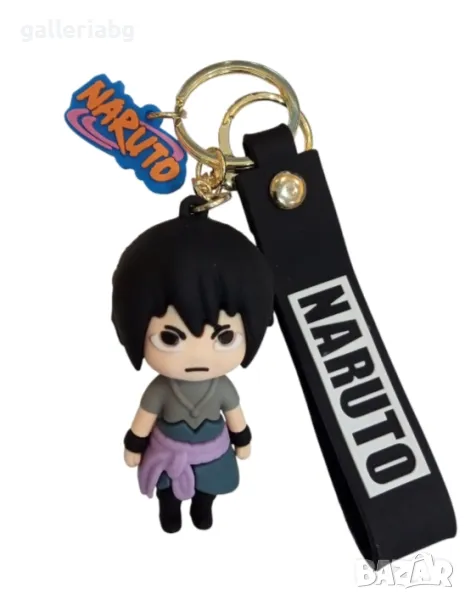 Anime Ключодържател: Гумена фигурка на Sasuke (Naruto), снимка 1