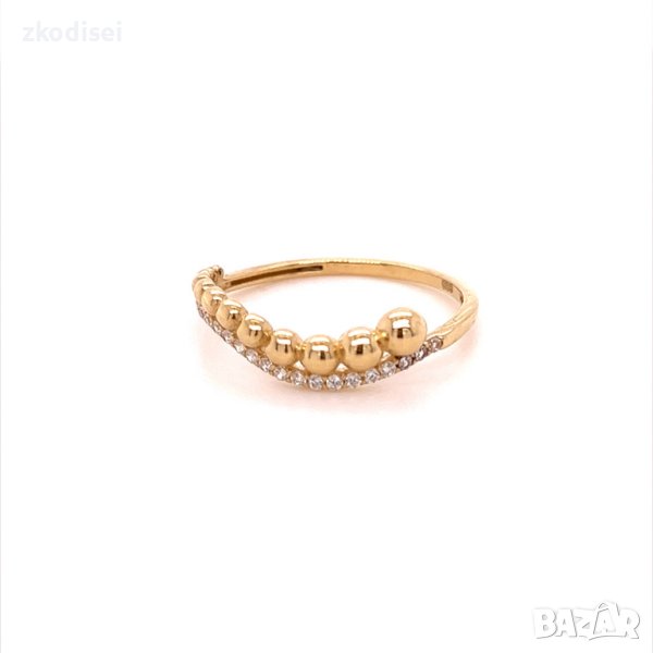 Златен дамски пръстен 1,40гр. размер:57 14кр. проба:585 модел:20052-2, снимка 1