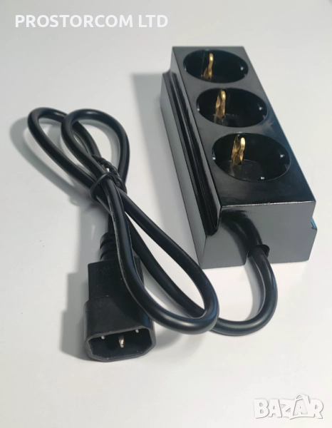 Изходен кабел за UPS с разклонител троен-1м.Цената е с вкл. ДДС, снимка 1