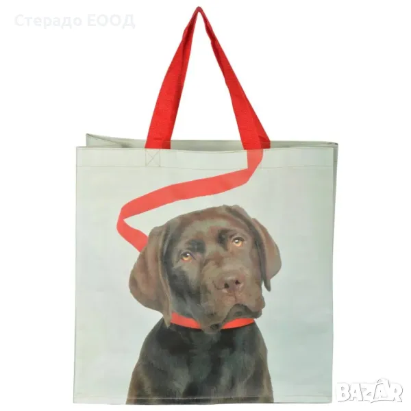 ТОРБА ЗА ПАЗАРУВАНЕ "КУЧЕ С КАИШКА" 1, снимка 1