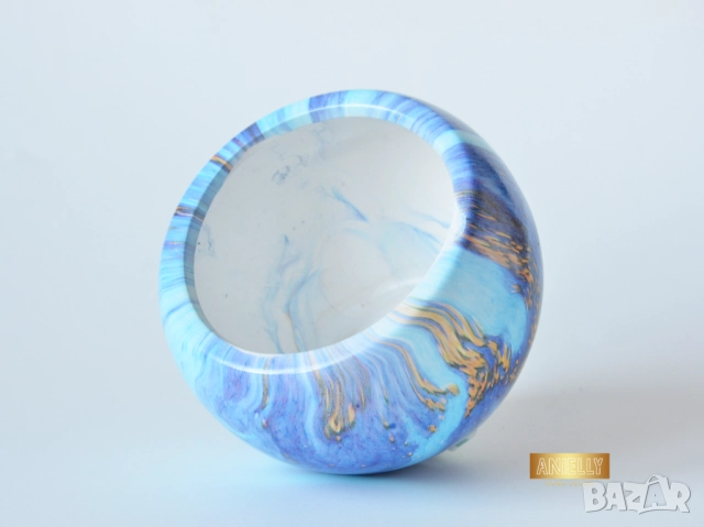  Кашпи за Сукуленти и Цветя /Саксии Изработени от Смола / Подарък за Нов Дом / Цветни Кашпи за Цветя, снимка 15 - Саксии и кашпи - 52412554