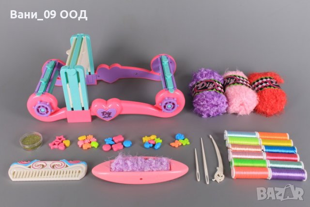 Детски тъкачен стан с прежда