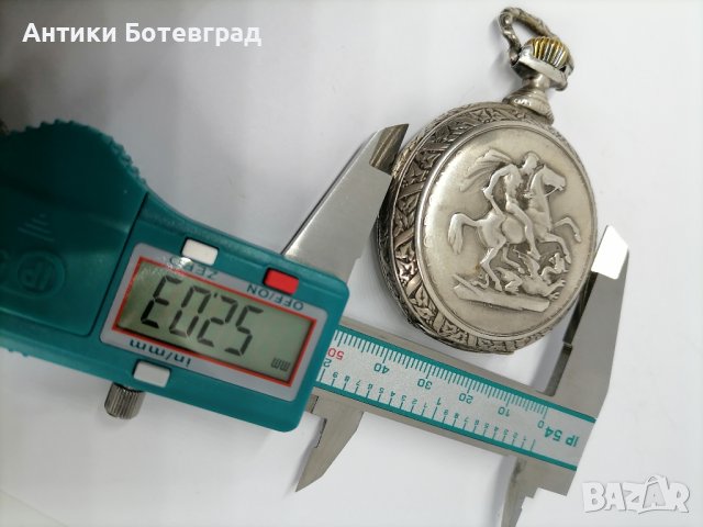 голям сребърен джобен часовник , снимка 10 - Антикварни и старинни предмети - 44288727