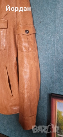 Мъжко кожено яке – MURANO. размер – L, снимка 7 - Якета - 53289958